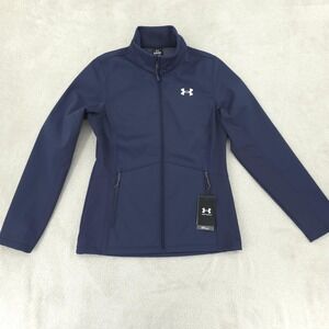 Under Armour Jacket ColdGear Infrared Shield Womens Small Blue Softshell Running